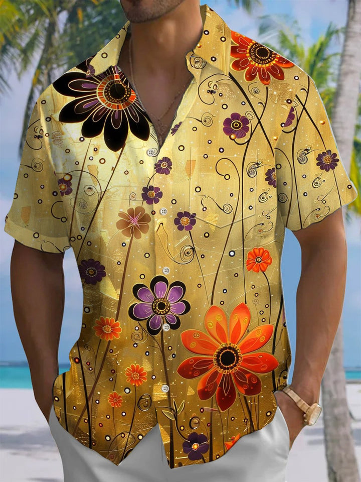 Alohadaddy® Vintage Floral Art Print Men&