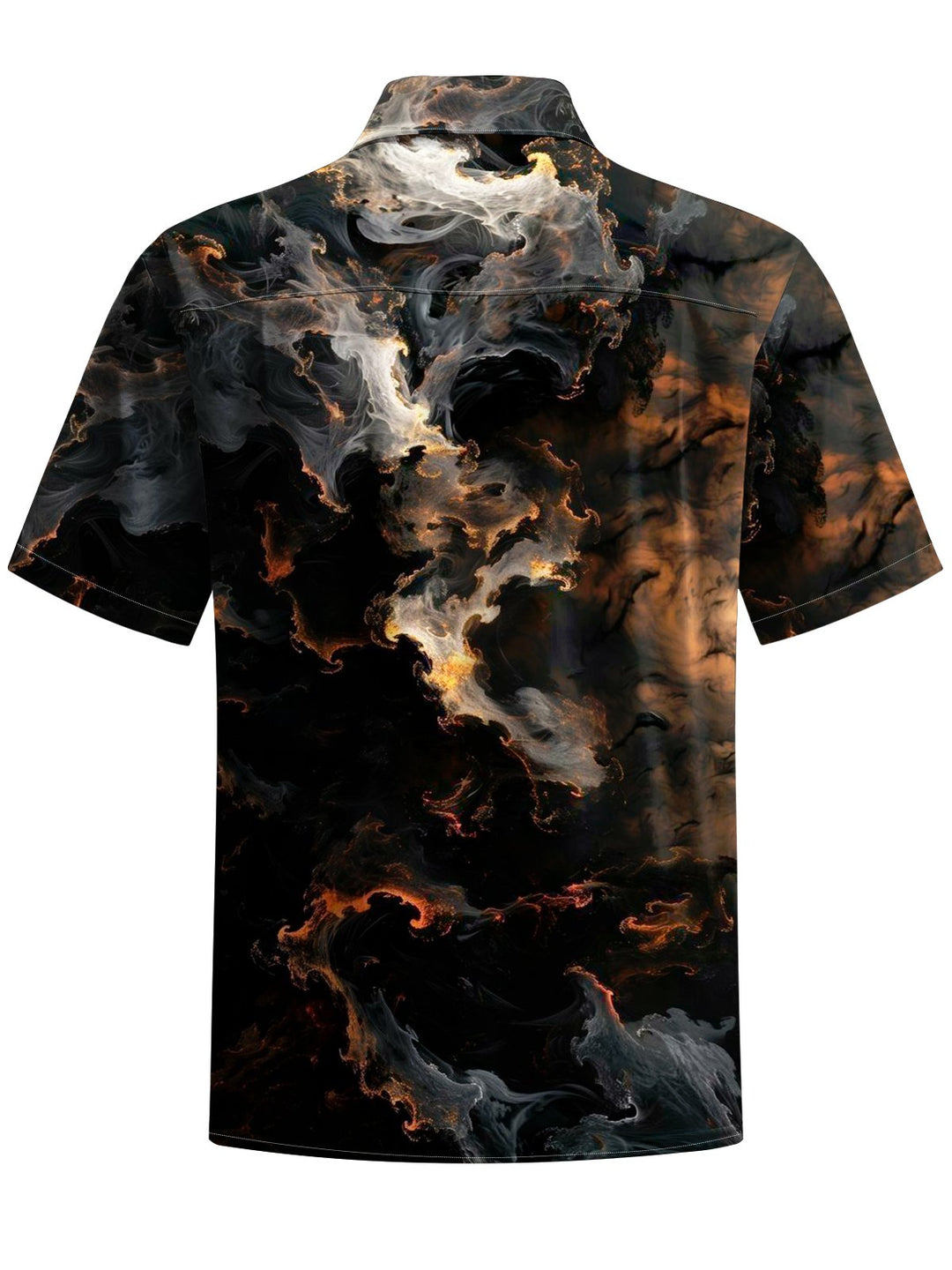 Alohadaddy® Casual Abstract Art Print Chest Pocket Men&