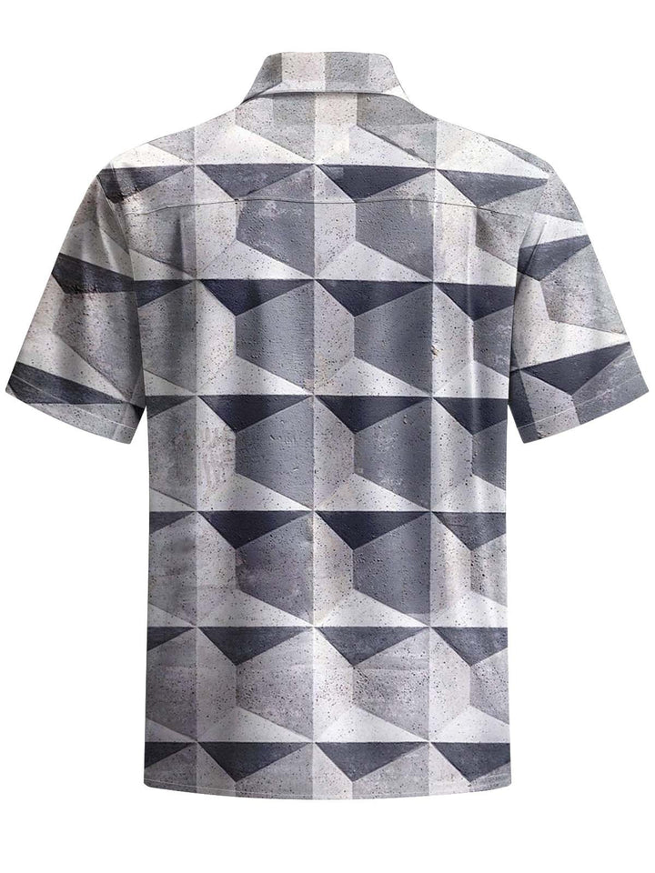 Alohadaddy® Casual Geometric Print Art Pocket Elastic Men&