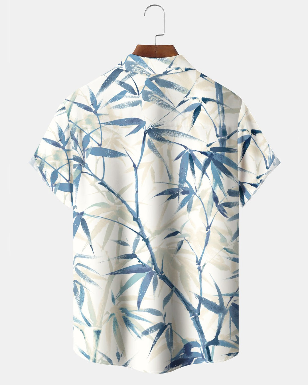 Alohadaddy® Hawaiian Bamboo Graphic Print Pockets Elastic Button Closure Men&