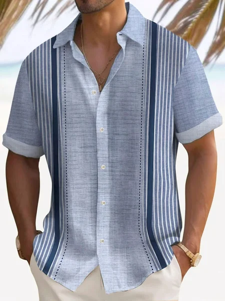 Alohadaddy Retro Striped Textured Bowling 3D Printed Men&