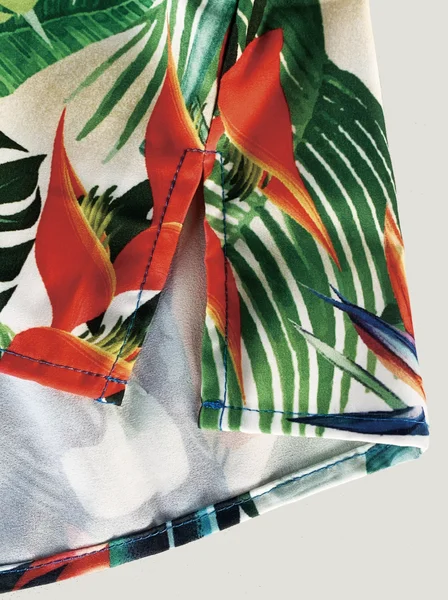 Camisas y blusas casuales de mezcla de algodón con estampado de loros de Alohadaddy