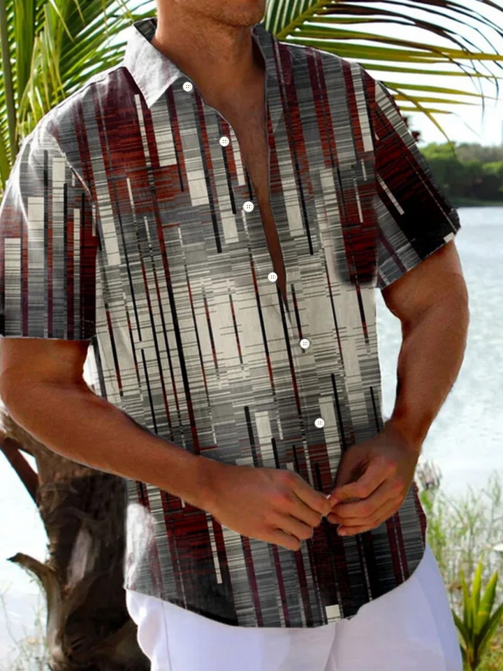 Alohadaddy Retro Geometric Texture 3D Print Men&