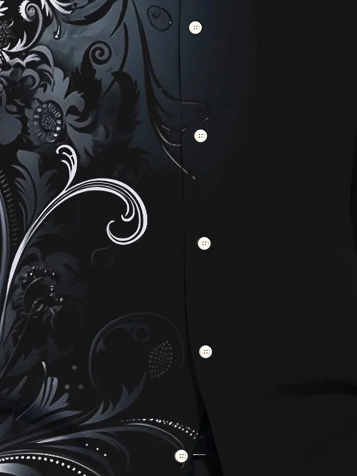 Alohadaddy Retro Gradient Floral 3D Digital Print Men&