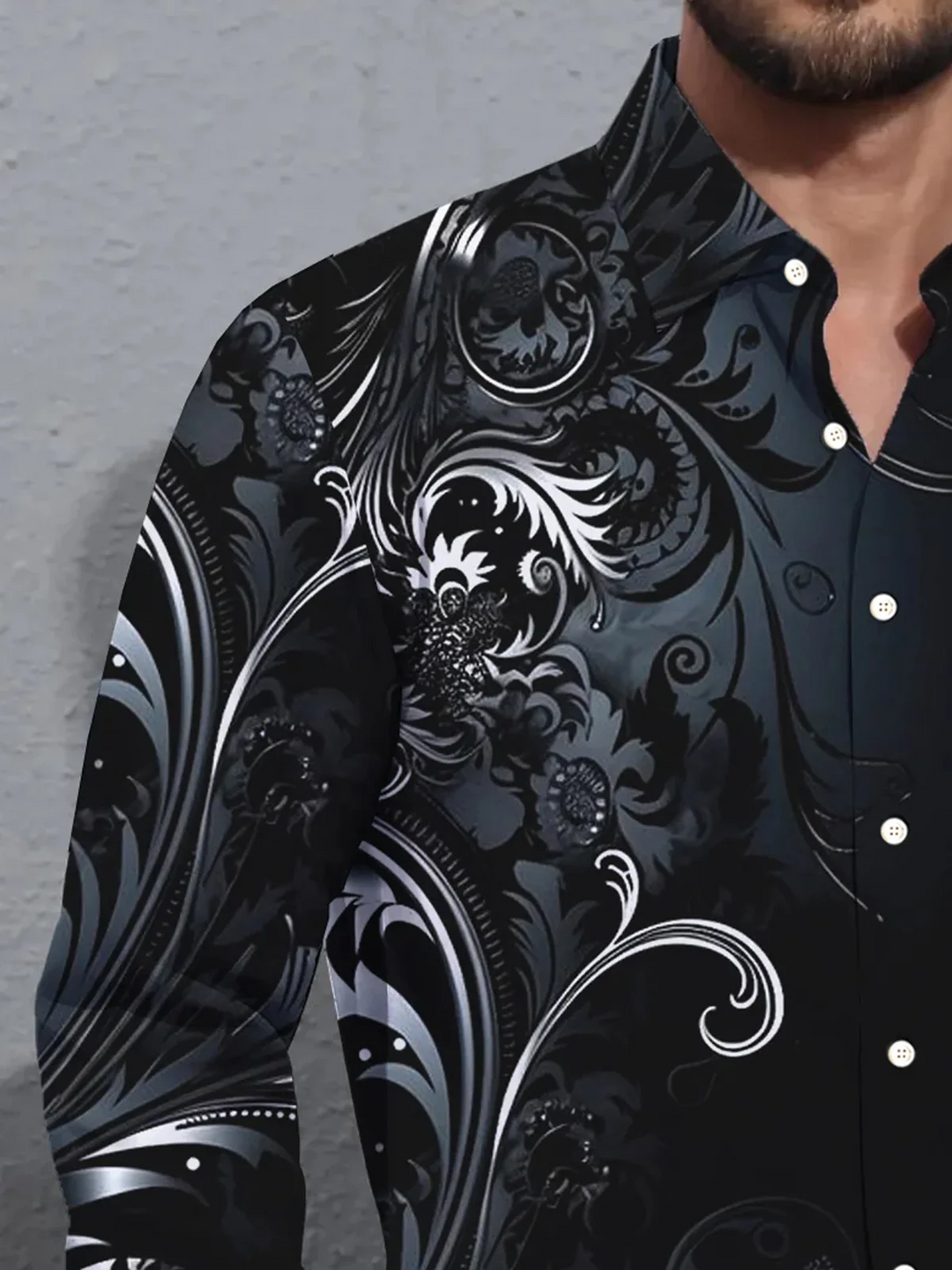 Alohadaddy Retro Gradient Floral 3D Digital Print Men&