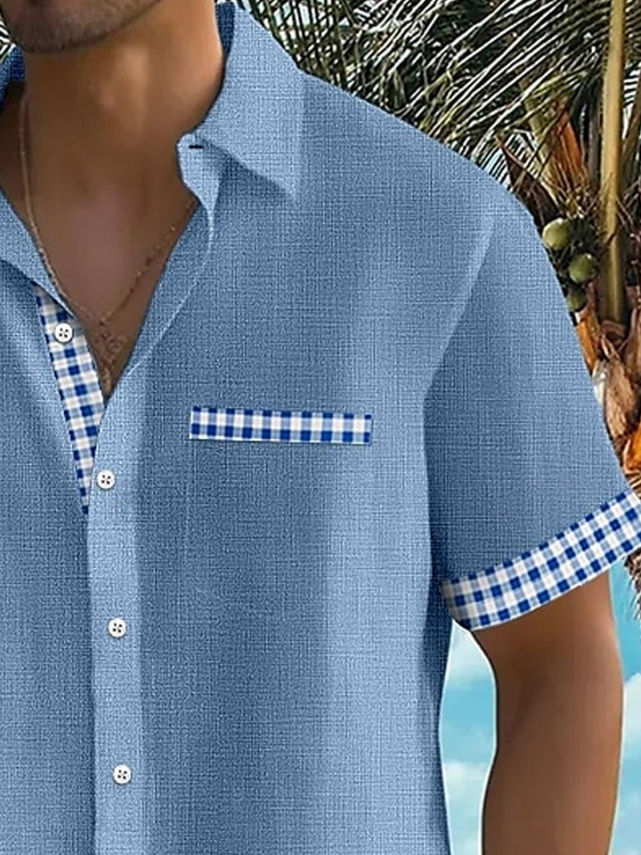 Alohadaddy Vintage Basic Plaid Print Men&
