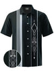 Alohadaddy® Casual Stripe Geometric Print Moisture Wicking Men's Short Sleeve Shirt Big & Tall