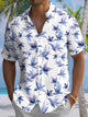 Alohadaddy® Hawaiian Leaves Art Print Chest Pocket Mens Short Sleeve Shirt Big & Tall