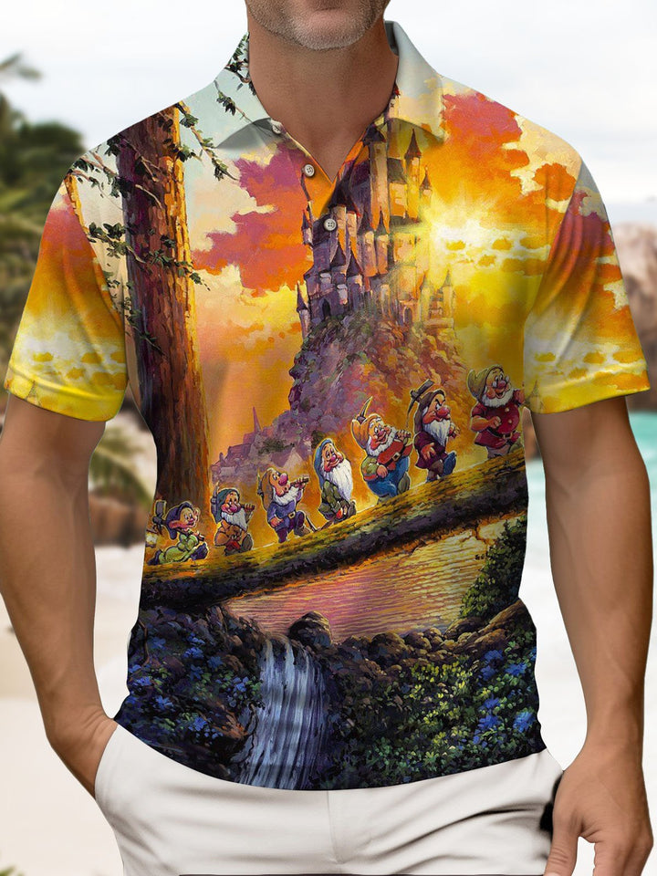 Alohadaddy® Casual Cartoon Dwarf Print Art Men&