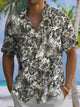 Alohadaddy® Casual Tie-Dye Art Print Moisture-Wicking Chest Pocket Men's Short Sleeve Shirt Big & Tall
