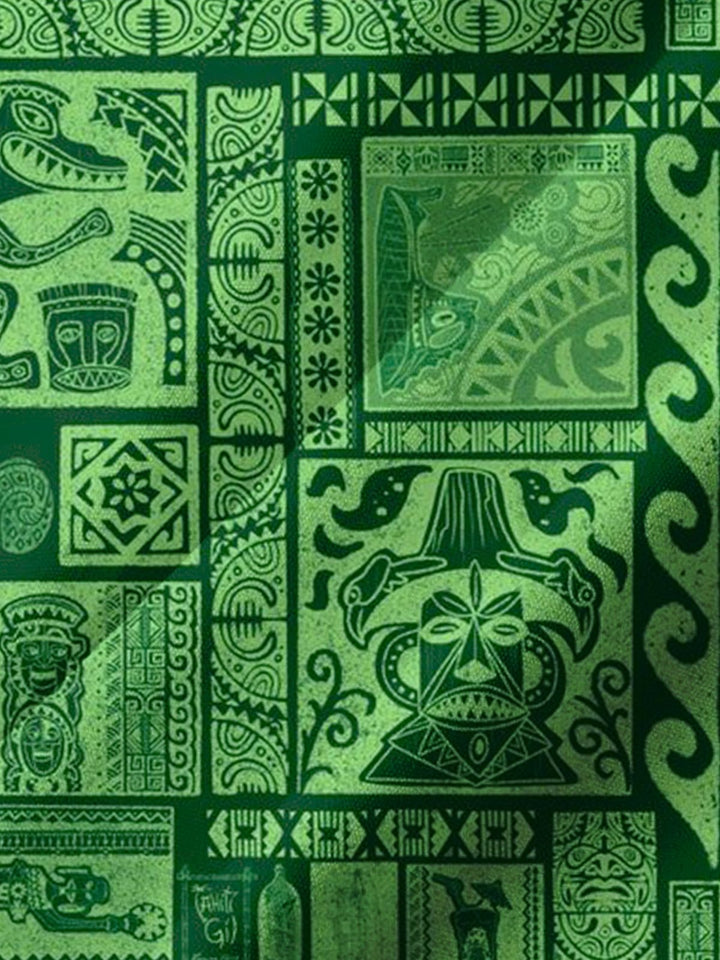 Alohadaddy® Casual Tiki Print Pocket Men&