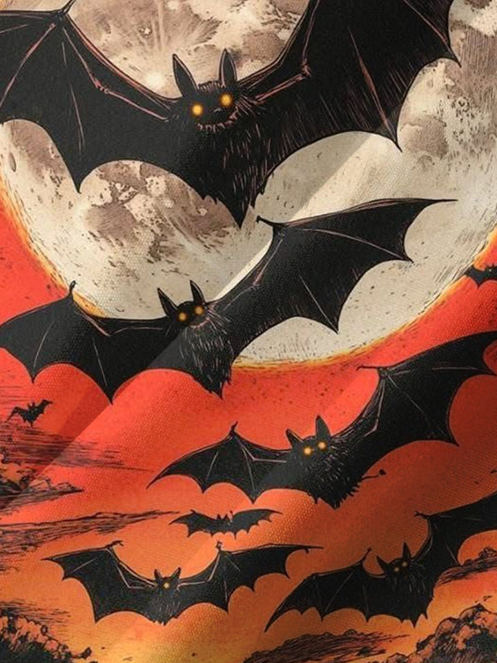 Alohadaddy® Halloween vintage bat print art stretch men&