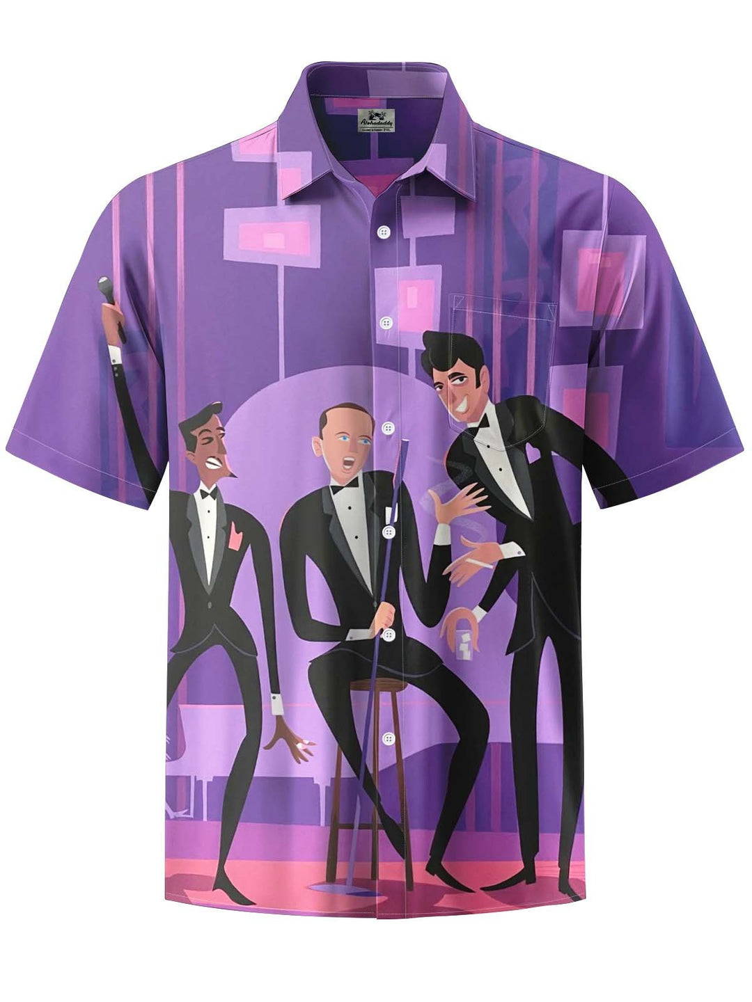 Alohadaddy® Vintage Cartoon Print Art Pocket Stretch Men&