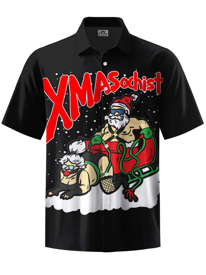 Alohadaddy® Holiday Christmas Santa Claus Print Pocket Stretch Men&