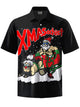 Alohadaddy® Holiday Christmas Santa Claus Print Pocket Stretch Men's Short Sleeve Shirt Big & Tall