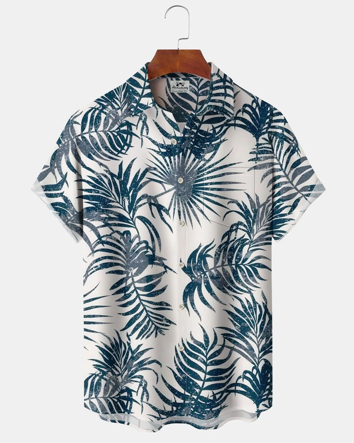 Alohadaddy® Vintage Palm Leaf Printed Stretch Pocket Men&