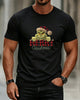 Men's Casual Grinch Faux-Fur Effect Christmas T-Shirt