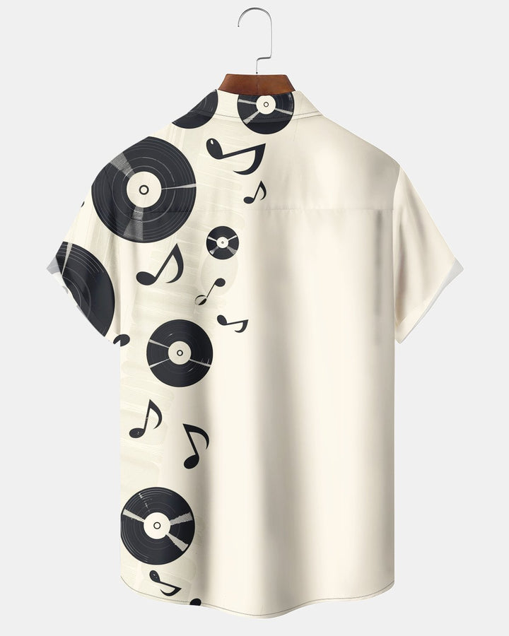 Alohadaddy® Retro Musical Record Print Men&