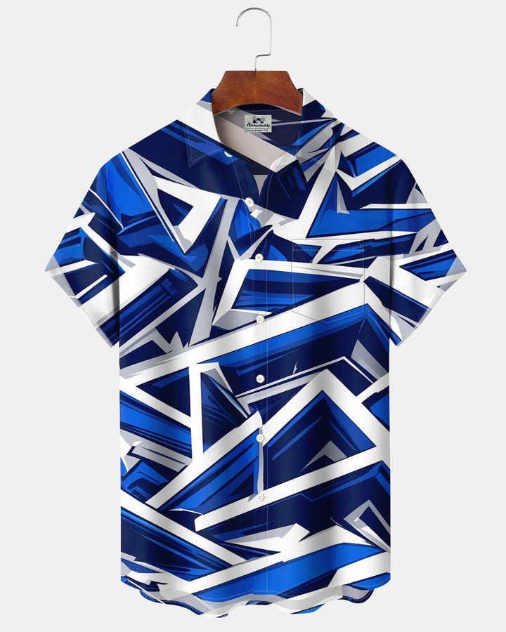 Alohadaddy® Casual Geometric Stripe Print Men&