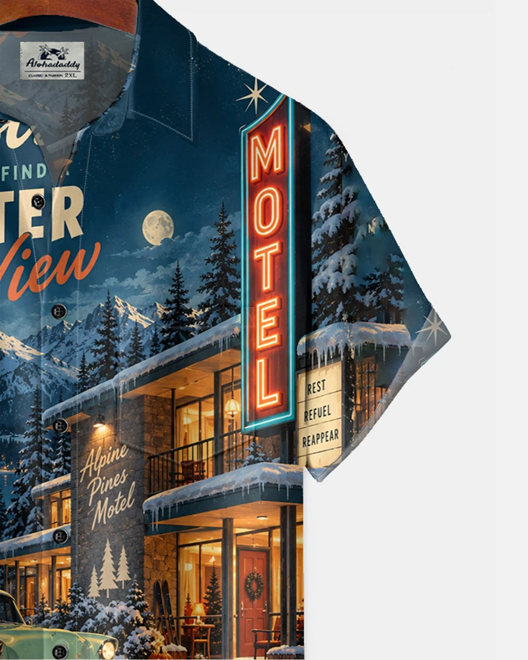 Alohadaddy® Holiday Halloween Ghost Party Motel Print Men&
