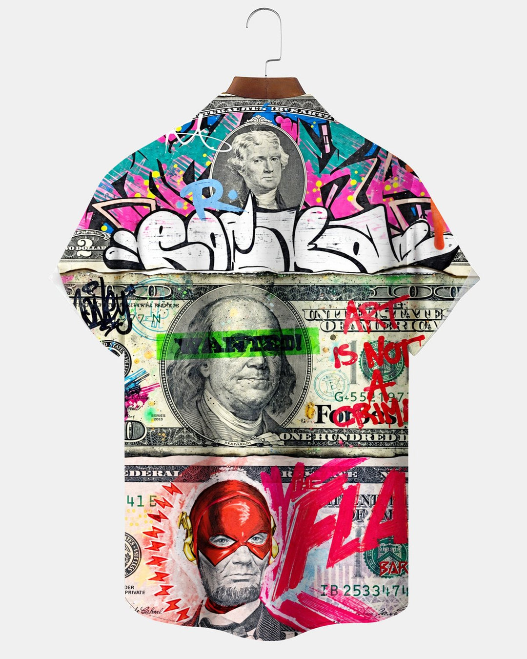 Alohadaddy® Retro Graffiti Abstract Money Art Print Men&