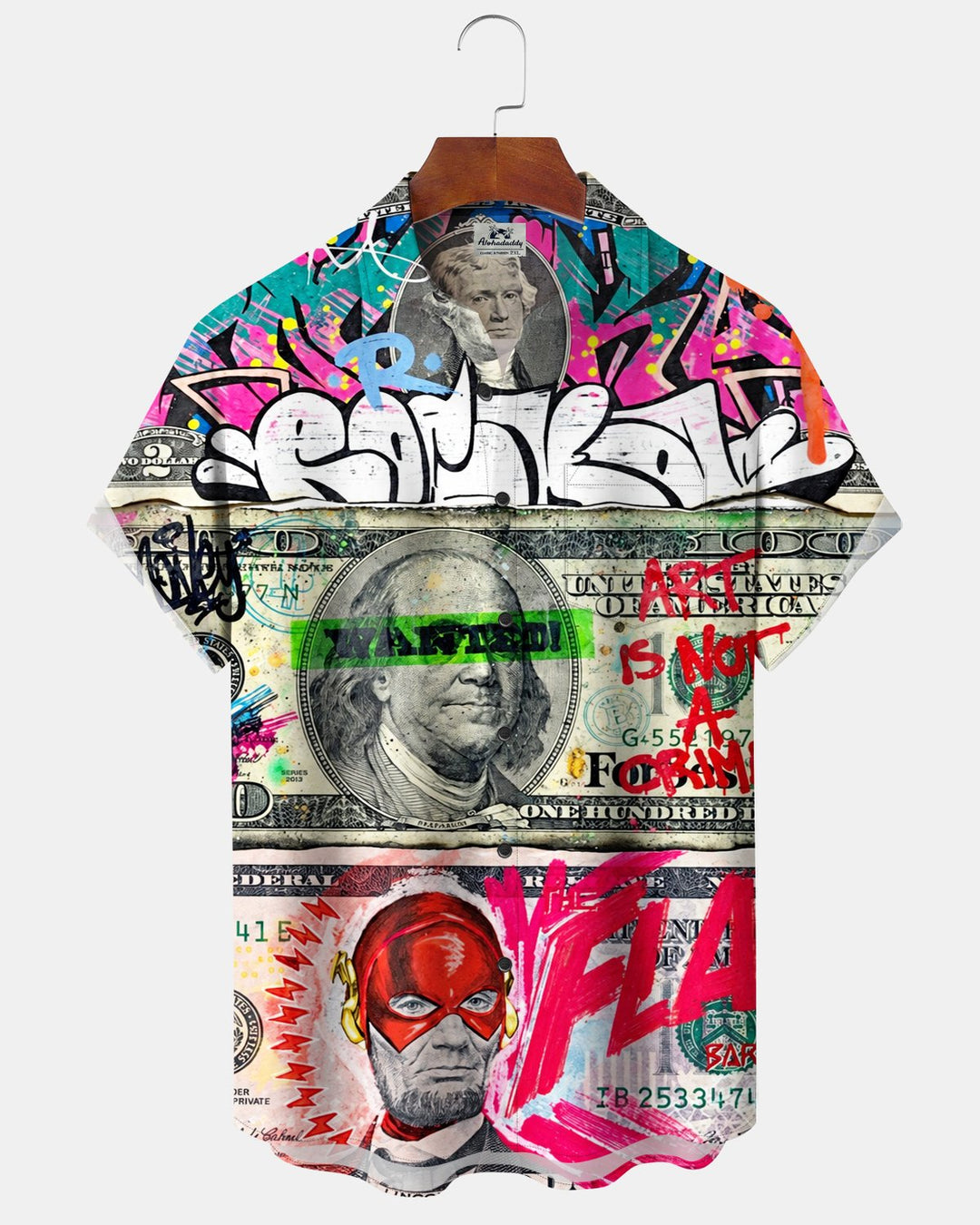 Alohadaddy® Retro Graffiti Abstract Money Art Print Men&