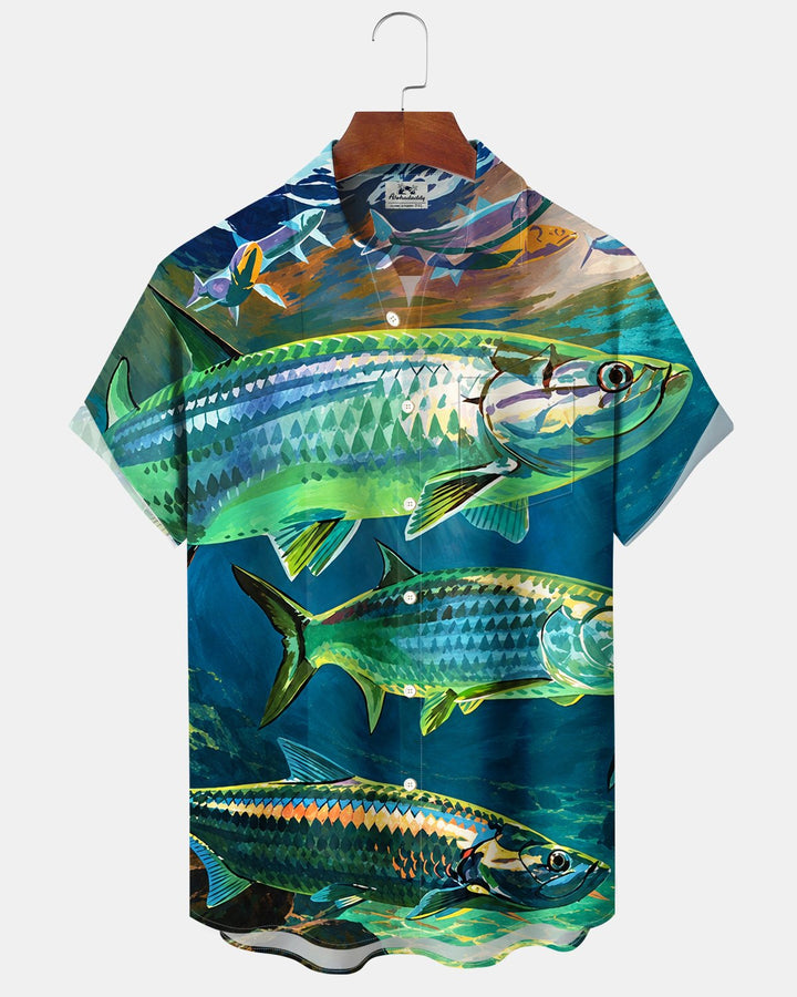 Alohadaddy® Casual Ocean Fish Print Men&