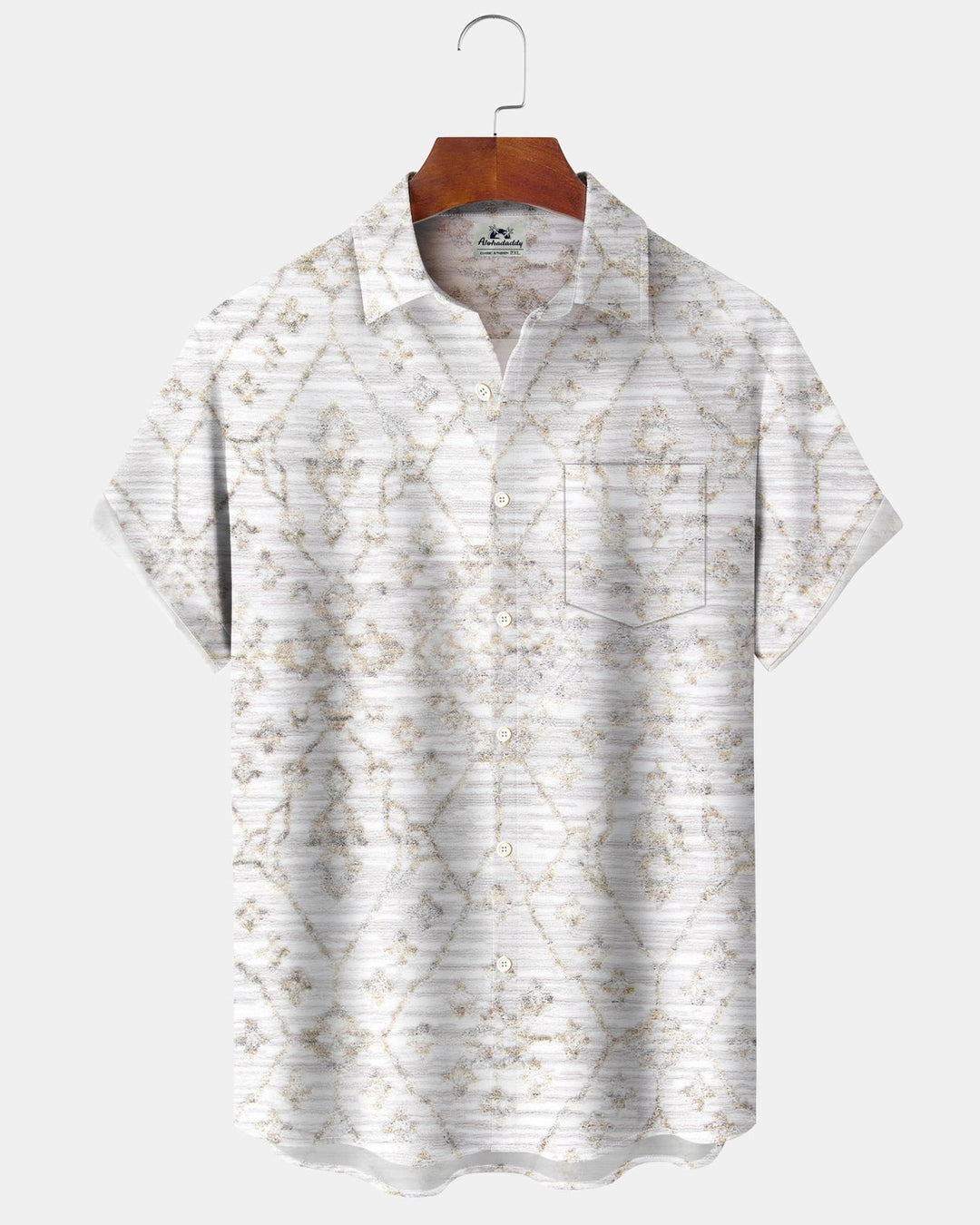 Alohadaddy® Casual Striped Floral Print Men&