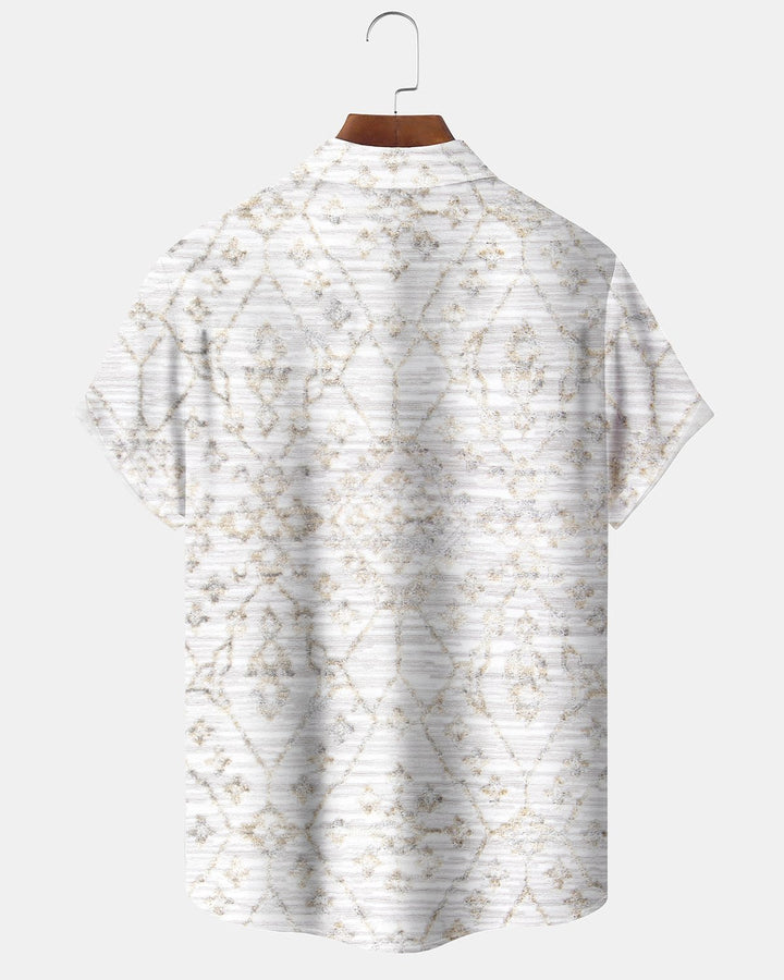 Alohadaddy® Casual Striped Floral Print Men&