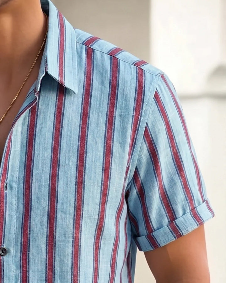 Alohadaddy® Casual Basic Striped Print Men&