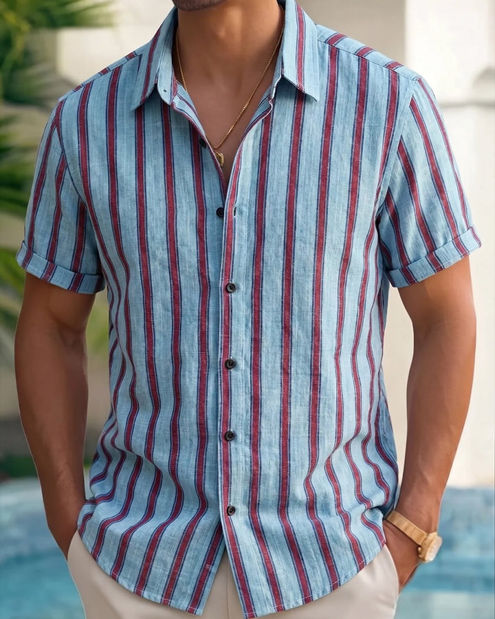 Alohadaddy® Casual Basic Striped Print Men&