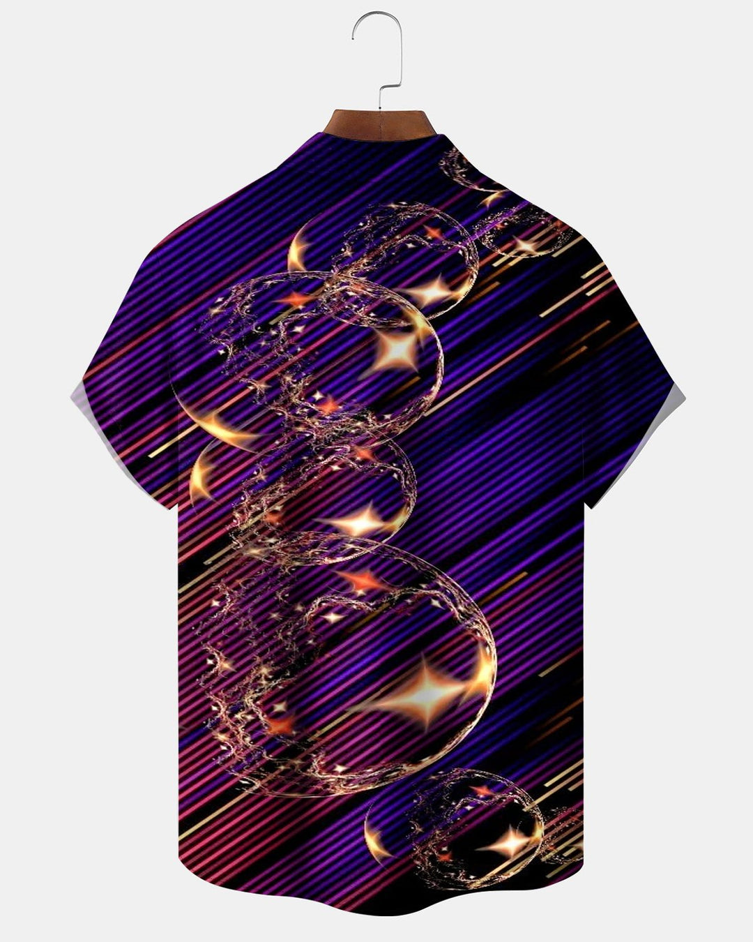Alohadaddy® Casual Abstract Striped Bubble Print Men&