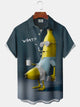 Alohadaddy Casual Cartoon Chili Pepper Print Art Button Cardigan Pockets Breathable Soft Long Large Size Short Sleeve Shirt