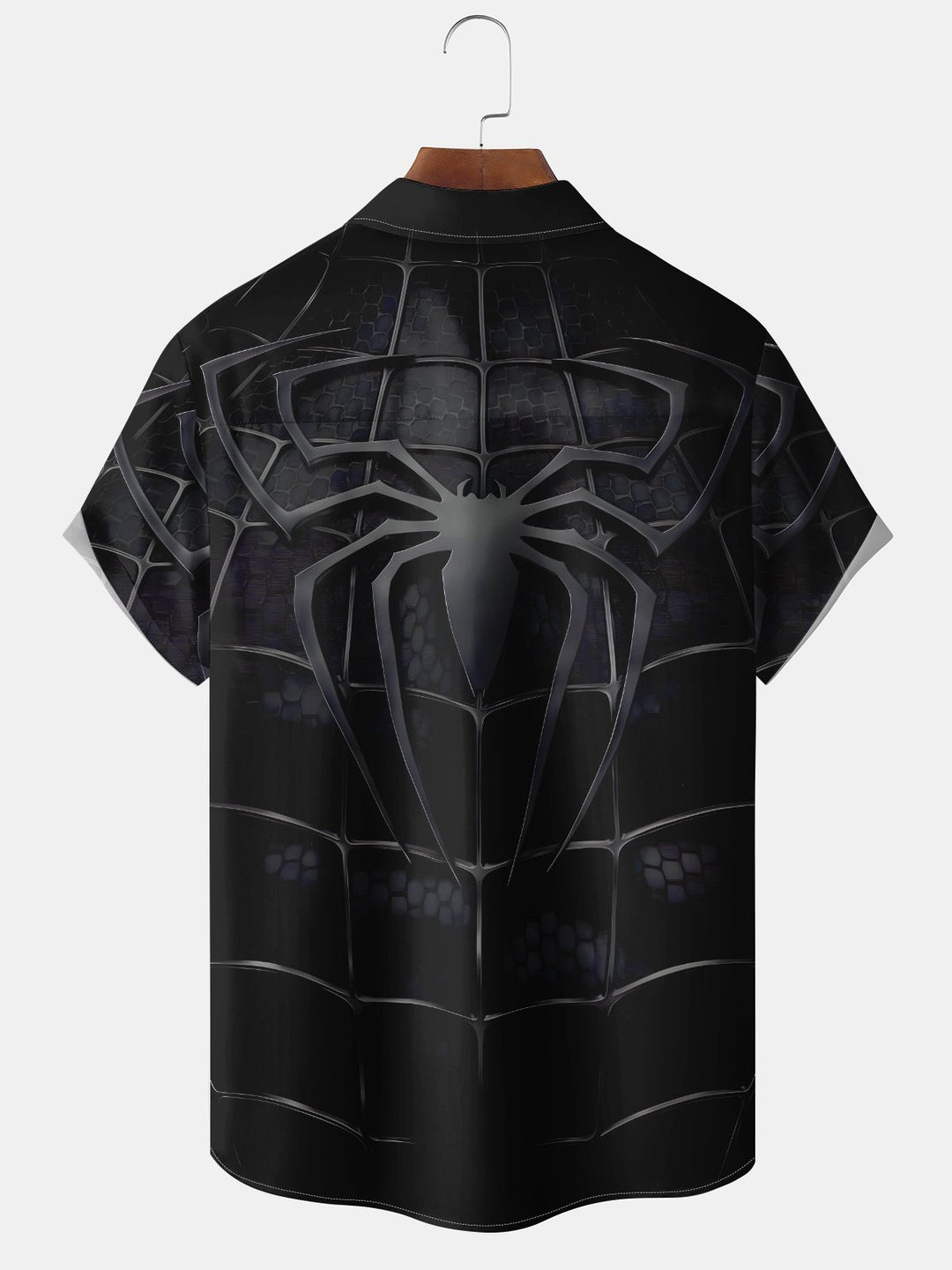 Alohadaddy® Casual Spider-Man Suit Art Print Pockets Moisture Wicking Hawaiian Shirt Big &amp; Tall