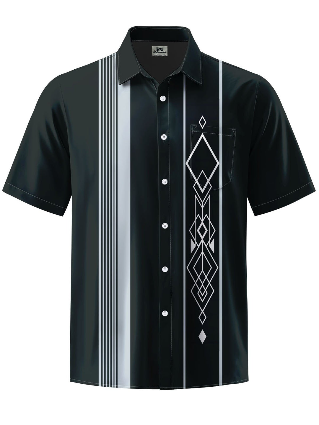 Alohadaddy® Casual Stripe Geometric Print Moisture Wicking Men&