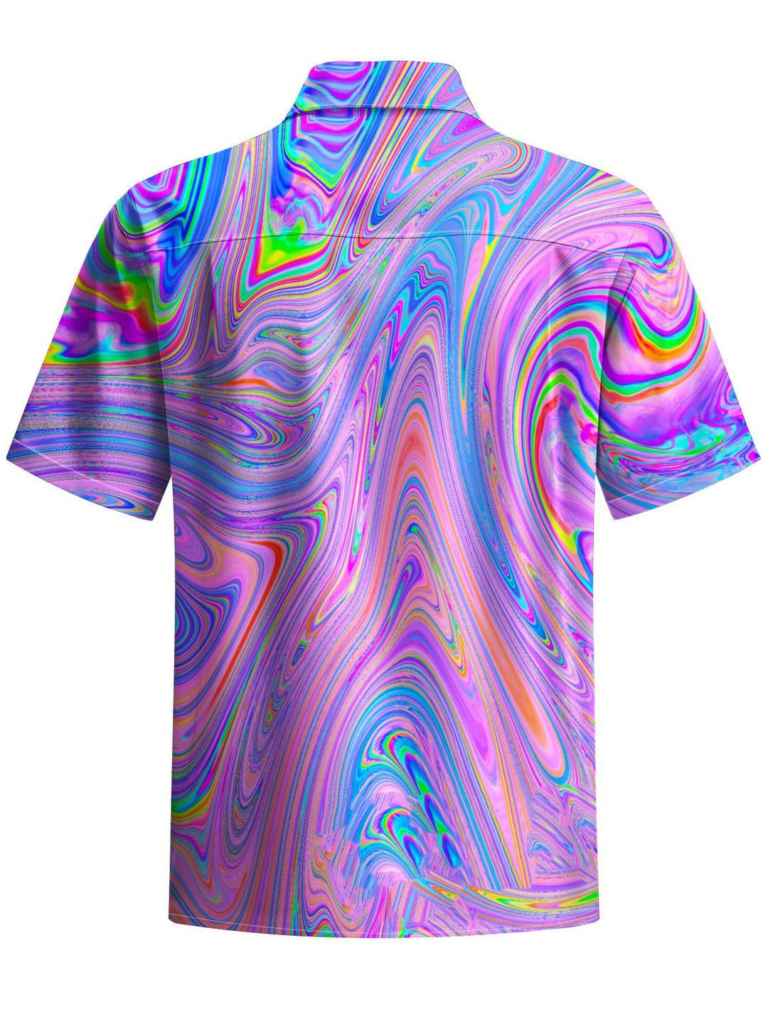 Alohadaddy® Hawaii Abstract Texture Print Chest Pocket Mens Short Sleeve Shirts Big &amp; Tall