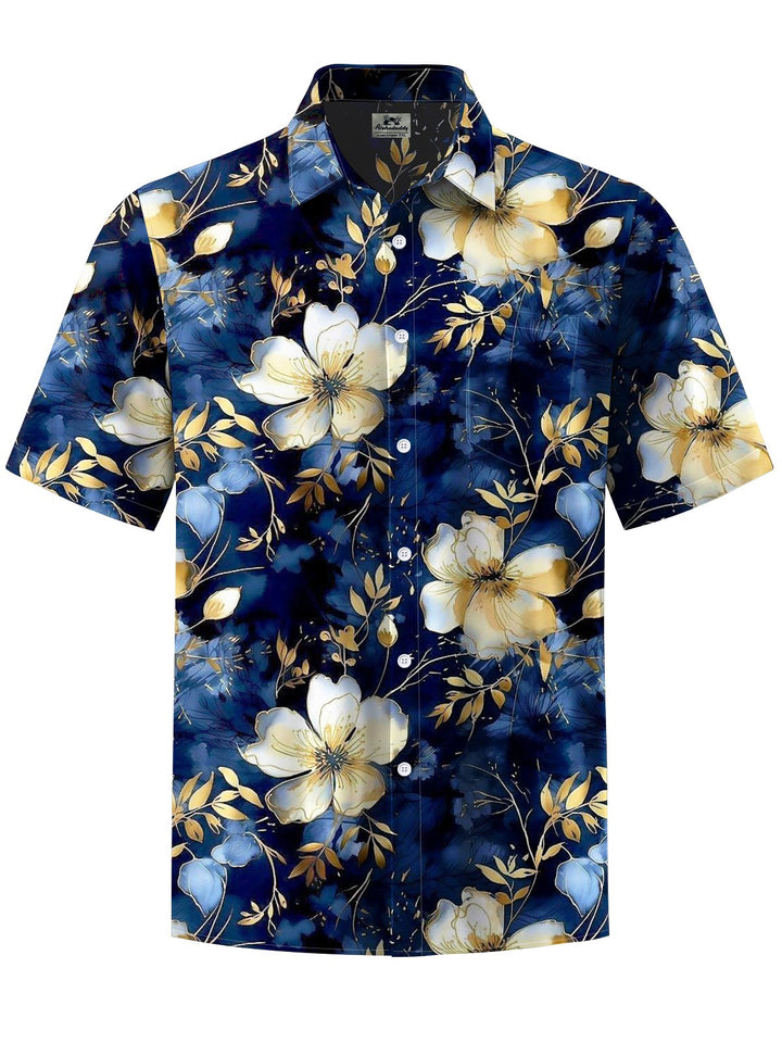 Alohadaddy® Hawaiian Flowers Art Print Moisture Wicking Men&