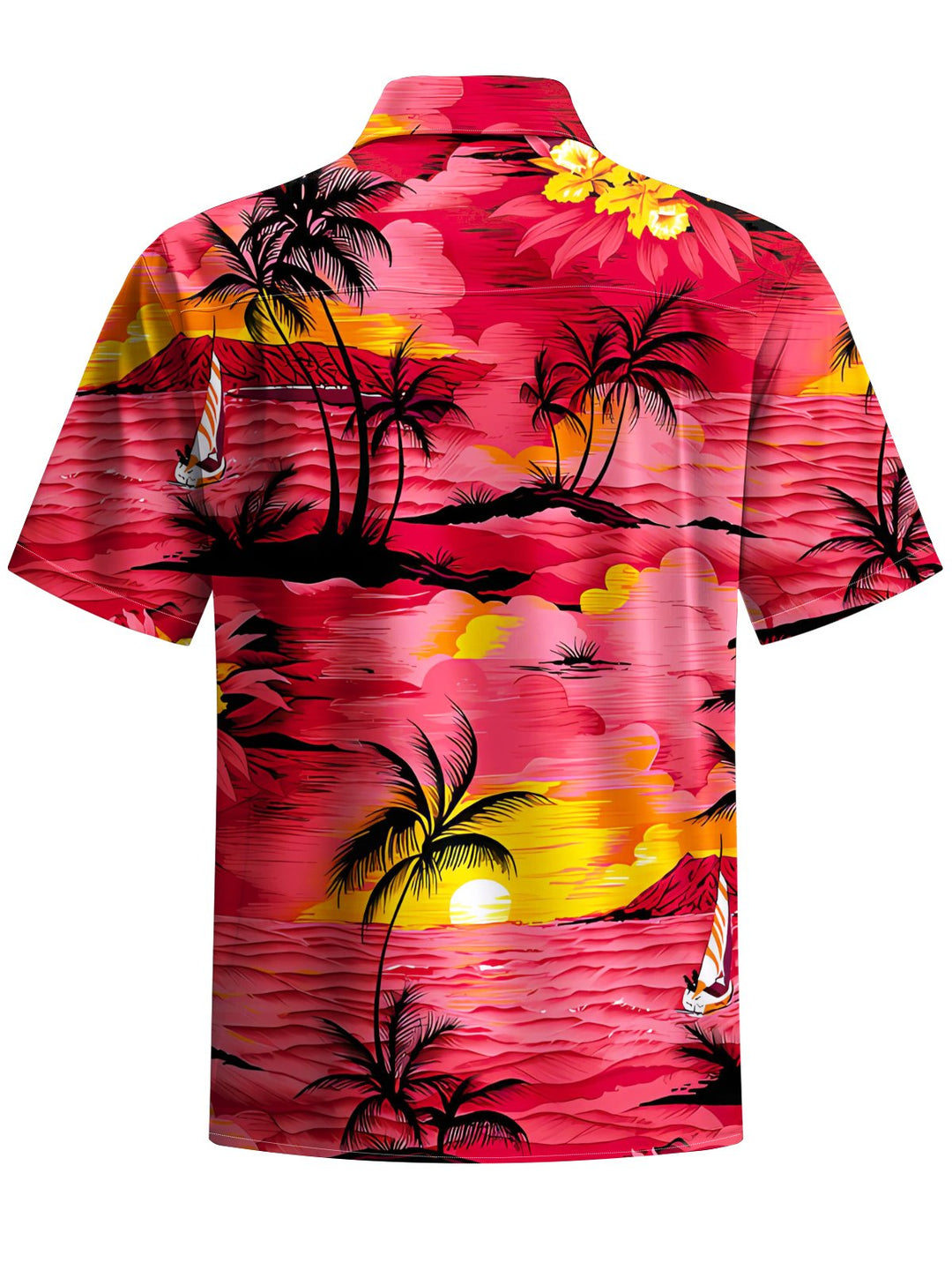 Alohadaddy® Hawaiian Palm Tree Art Print Chest Pocket Men&
