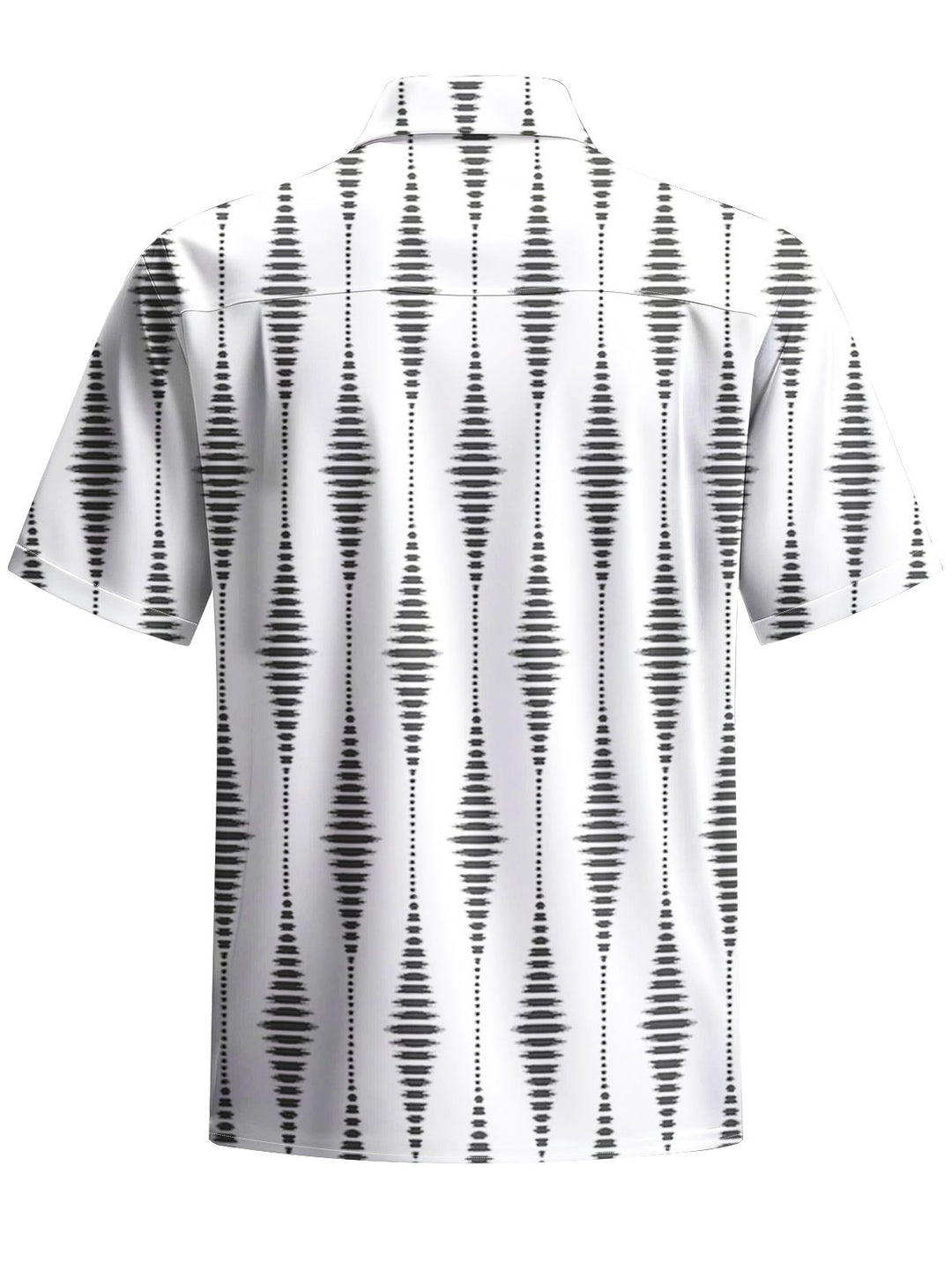 Alohadaddy® Casual Stripe Geometric Art Print Chest Pocket Men&