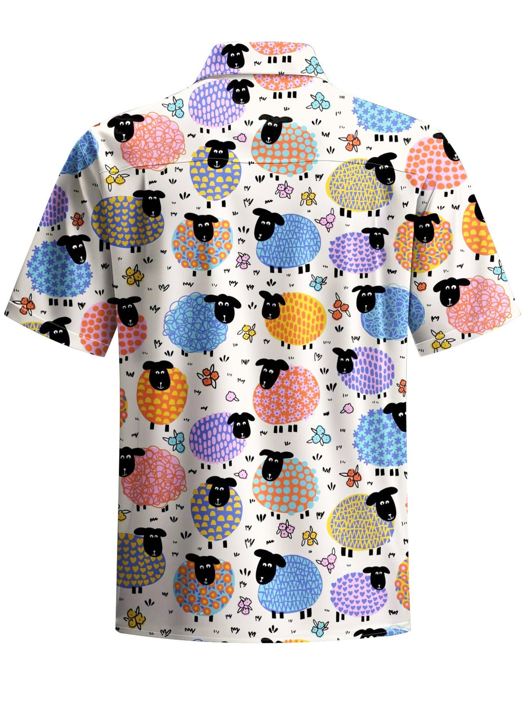 Alohadaddy® Casual Cartoon Sheep Printed Chest Pocket Men&