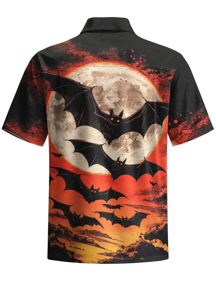Alohadaddy® Halloween vintage bat print art stretch men&