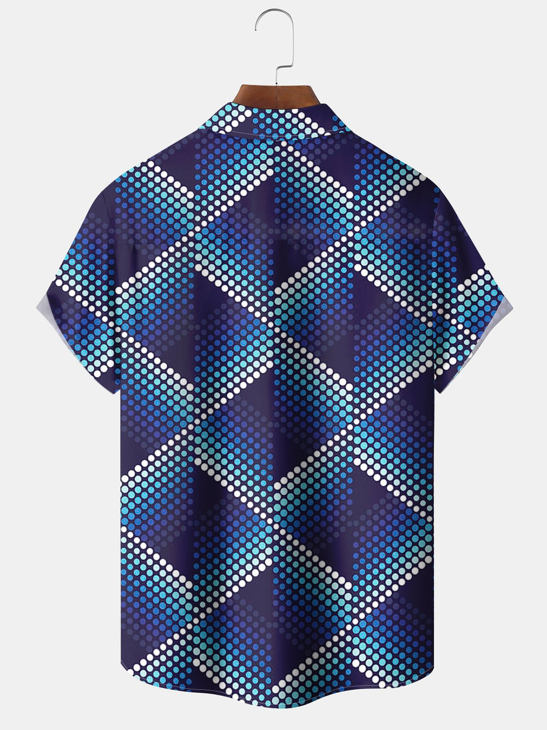 Alohadaddy® Casual Geometric Polka Dot Pocket Button Stretch Men&