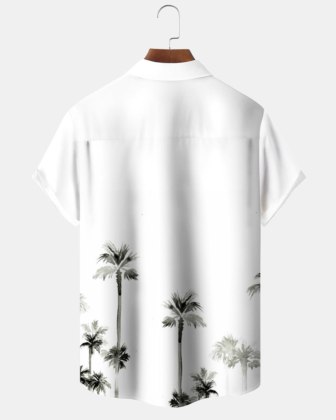 Alohadaddy® Hawaiian Palm Tree Graphic Print Pockets Elastic Button Closure Men&
