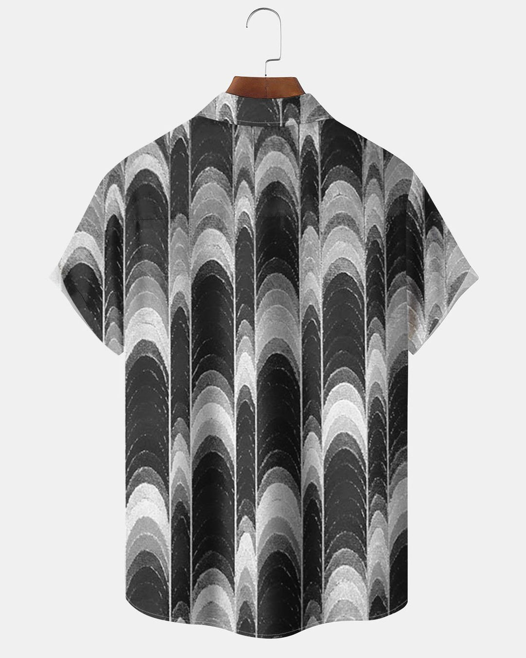 Alohadaddy® Casual Geometric Print Art Button Pocket Men&