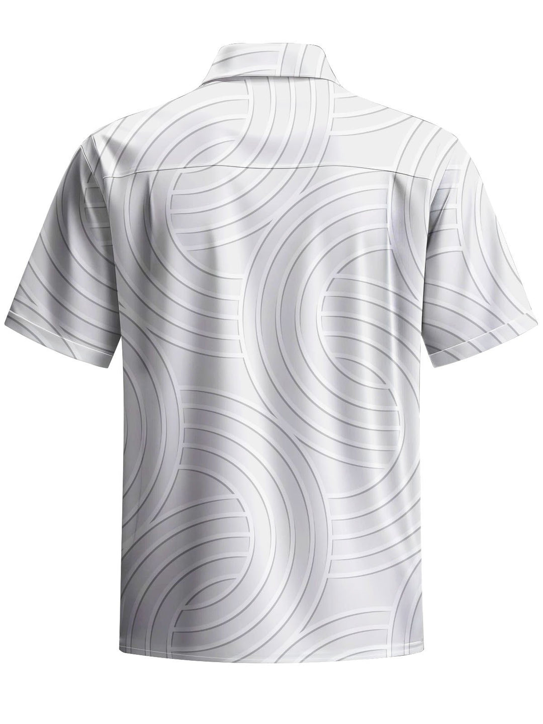 Alohadaddy® Casual Geometric Pattern Print Chest Pocket Men&