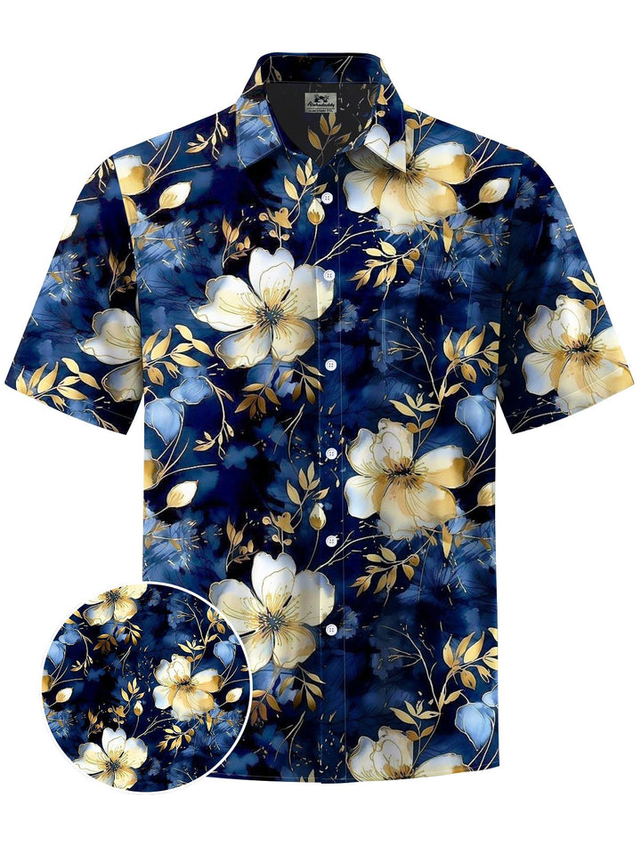 Alohadaddy® Hawaiian Flowers Art Print Moisture Wicking Men&