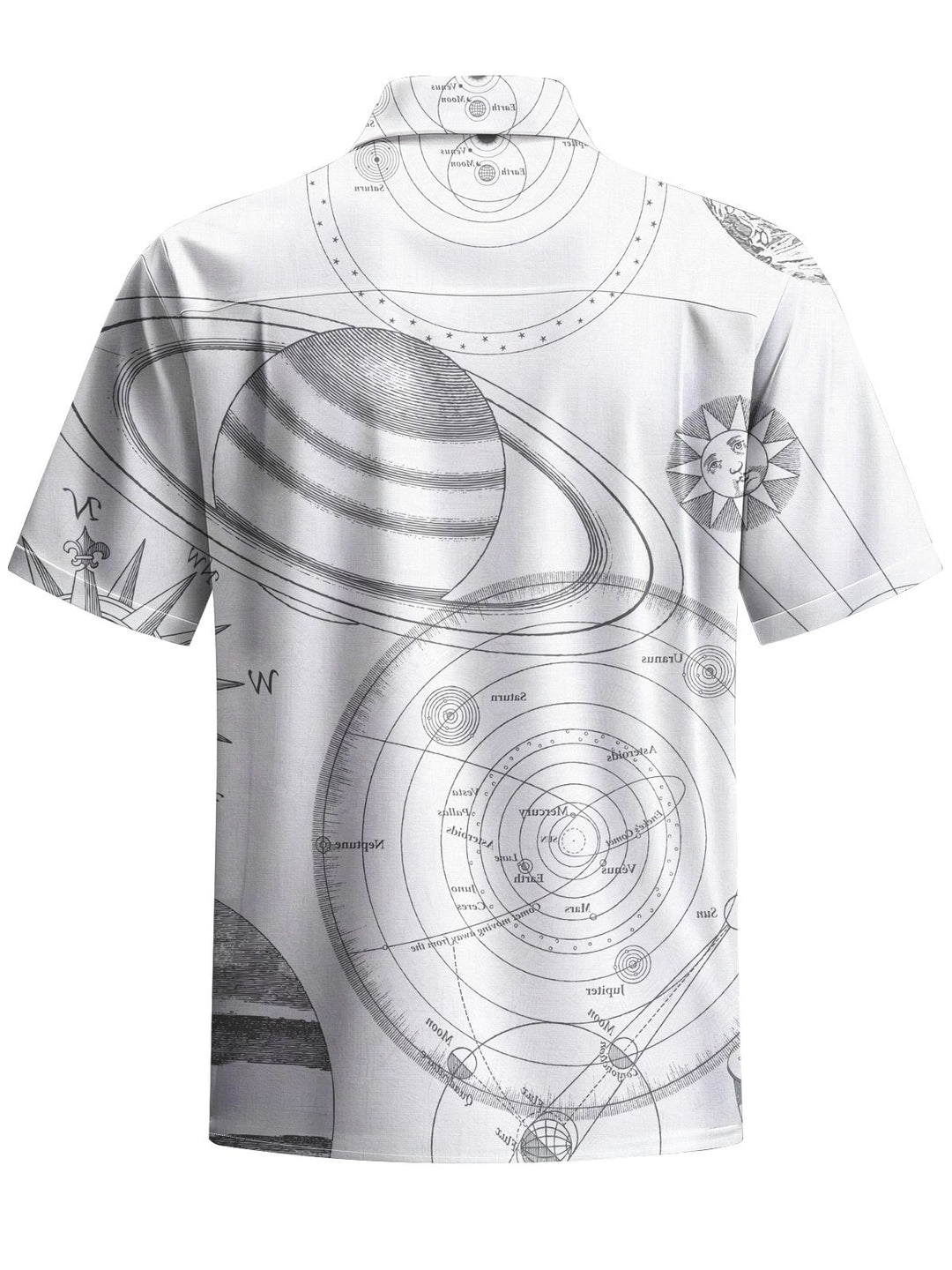 Alohadaddy® Casual Star Art Print Chest Pocket Men&