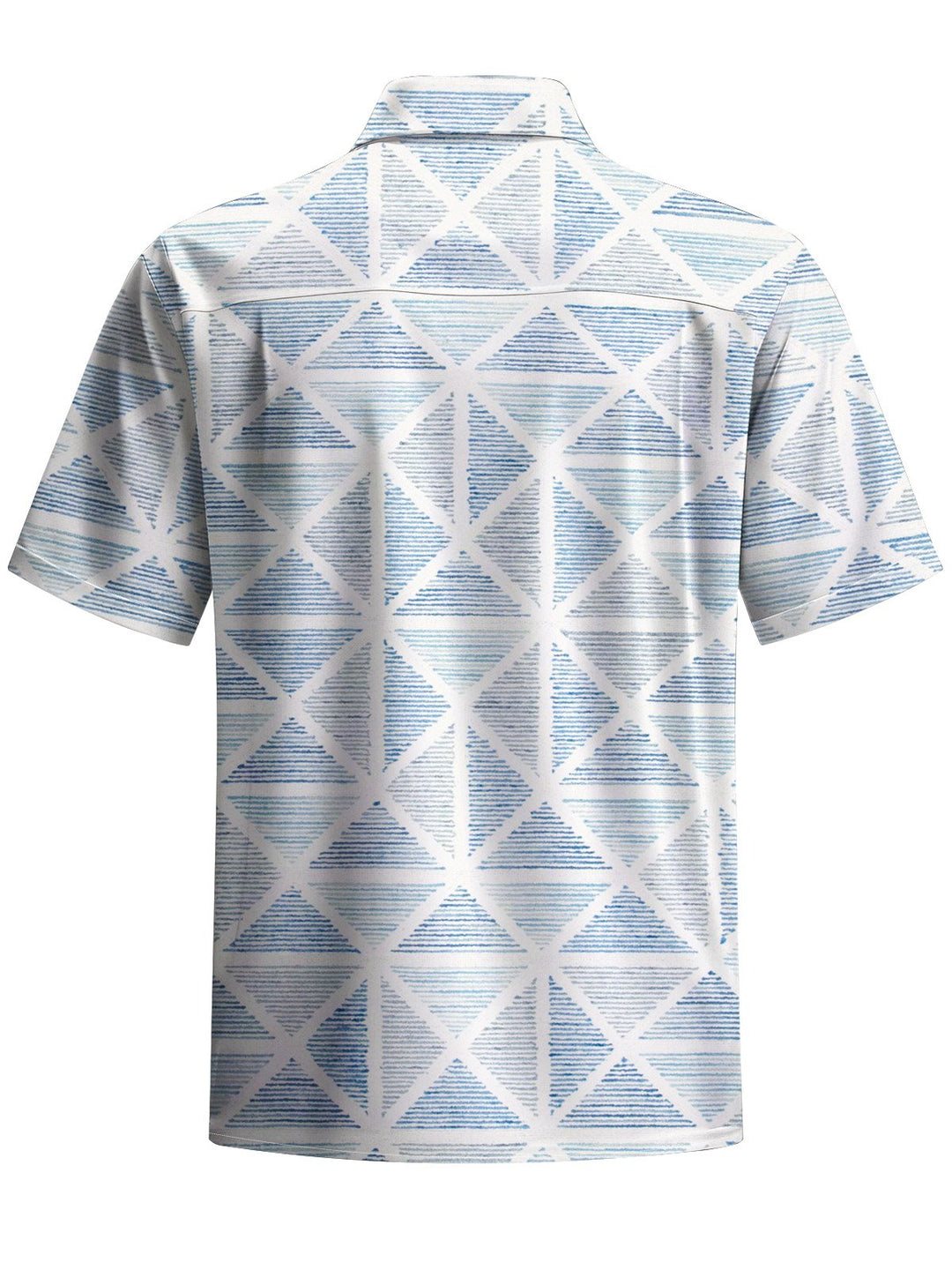 Alohadaddy® Casual Geometric Art Print Chest Pocket Men&