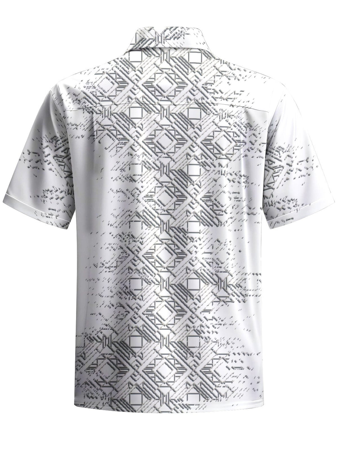Alohadaddy® Casual Geometric Art Print Chest Pocket Men&