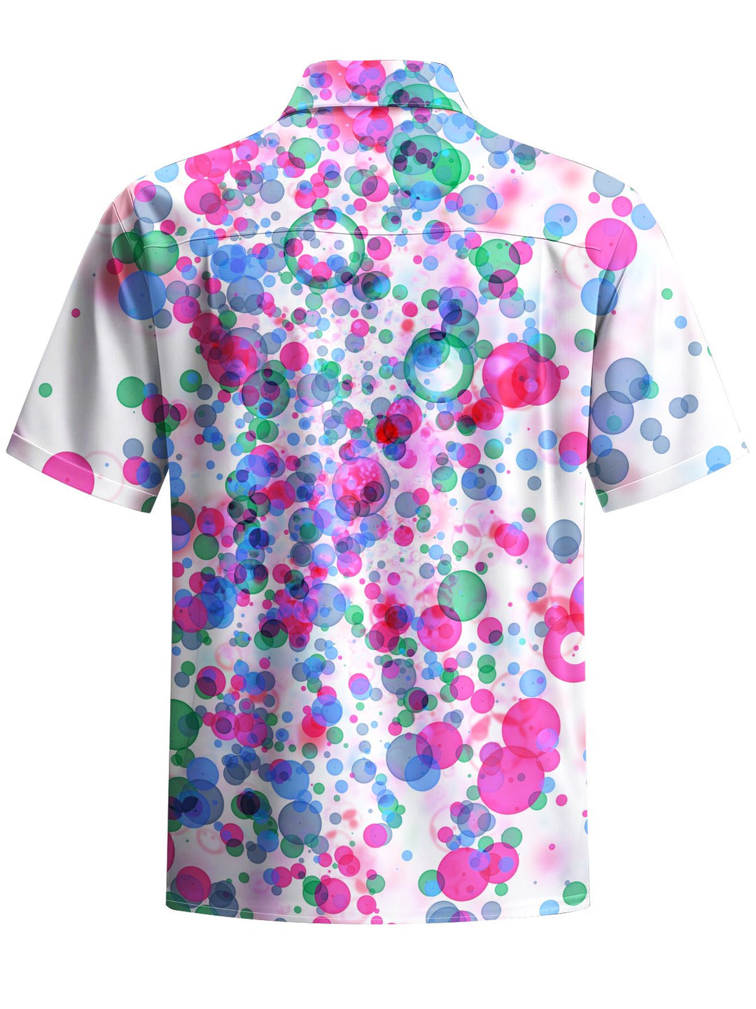 Alohadaddy® Casual Geometric Bubble Art Print Chest Pocket Men&
